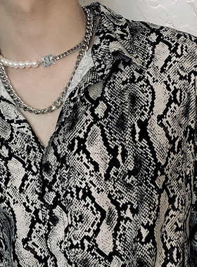 SAZ欧美钛钢古巴项链男高街嘻哈美式说唱百搭女链子潮牌锁骨配饰