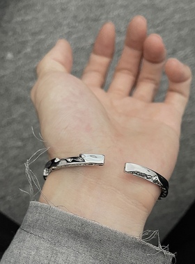 原创破碎定律系列手镯男生高级感手链男女潮轻奢小众手环情侣镯子