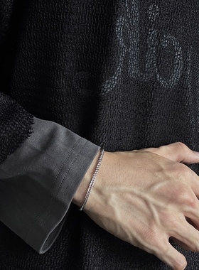 细款狐尾手链极简风男女潮流小众设计高级感简约冷淡风钛钢不掉色