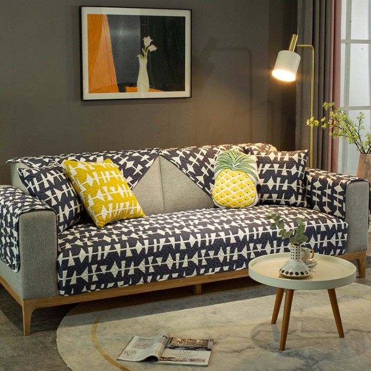 纯棉沙发垫北欧风田园简约客厅实木防滑布艺全棉沙发套罩四季通用,淘宝优惠券,粉丝福利购,淘宝优惠卷