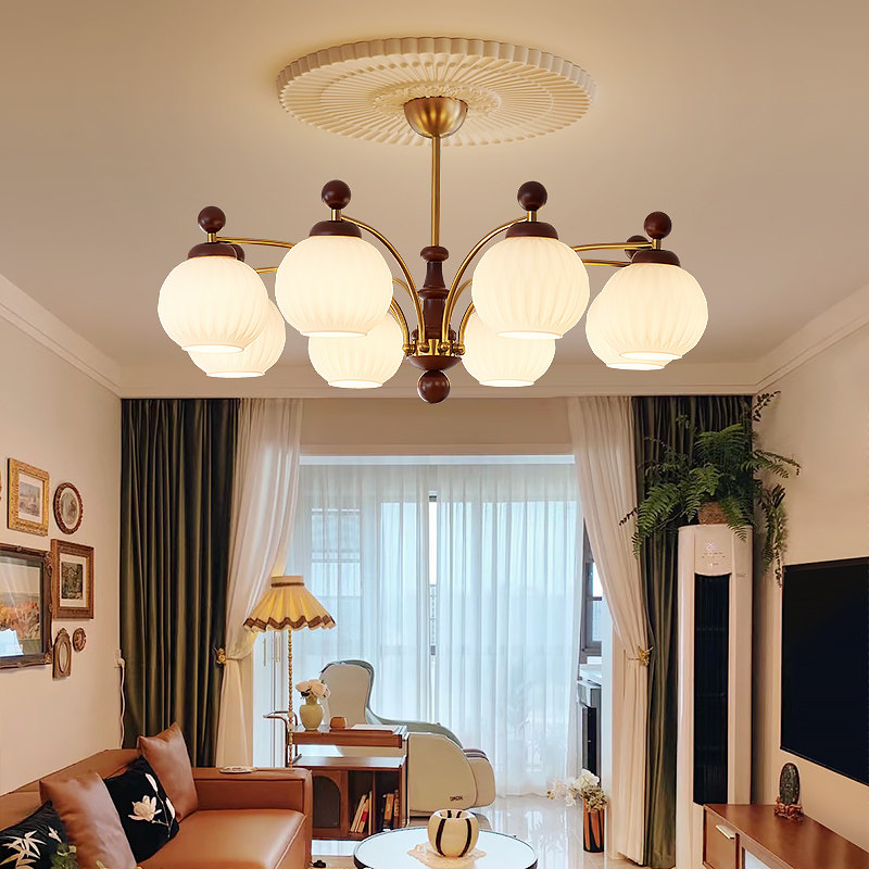 箭牌2026新款客厅吊灯美式复古中古风卧室灯高级感餐厅灯中山灯具,淘宝优惠券,粉丝福利购,淘宝优惠卷
