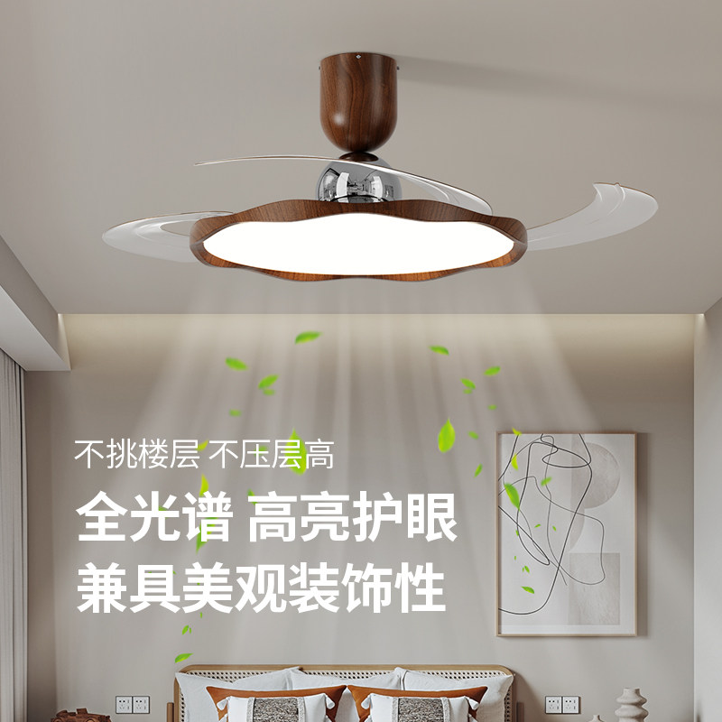 箭牌中古风餐厅风扇灯2025新款家用胡桃木色餐桌灯护眼吸顶风扇灯,淘宝优惠券,粉丝福利购,淘宝优惠卷