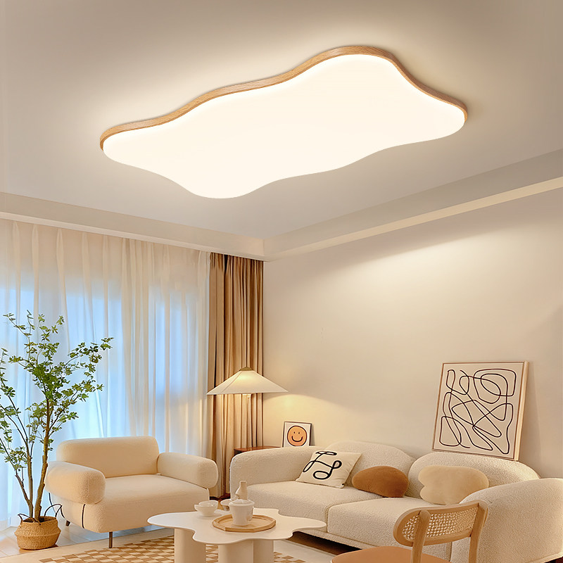 箭牌日式原木风客厅主灯2026年新款吸顶灯奶油中古风大气灯具套餐,淘宝优惠券,粉丝福利购,淘宝优惠卷