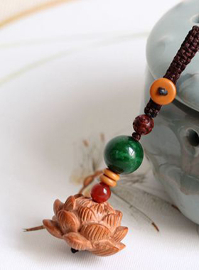 工艺桃木吊坠汽车钥匙扣手把件