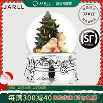 JARLL Christmas Village Snowman Snowflake Water Crystal Ball Music Box Girls Children Birthday Creative Christmas Presents