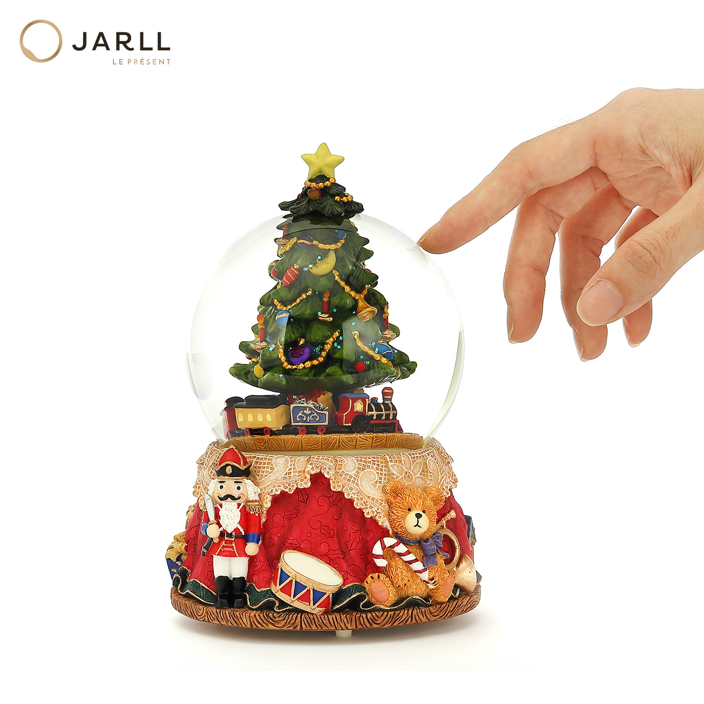 JARLL赞尔水晶球音乐盒平安夜圣诞树八音盒女生日表白礼物送女友 - 图0