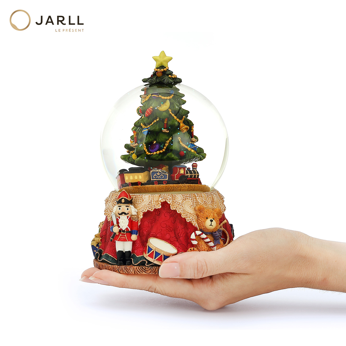 JARLL赞尔水晶球音乐盒平安夜圣诞树八音盒女生日表白礼物送女友 - 图1