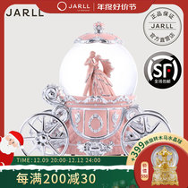 JARLL Light Pumpkin Carriage Water Crystal Ball Music Box Eight-soundbox Wedding Birthday Christmas Valentines Day