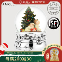 JARLL Christmas Village Snowman Snowflake Water Crystal Ball Music Box Girls Children Birthday Creative Christmas Presents