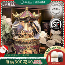JARLL Rotating Trojan Water Crystal Ball Music Box Snowflake 8 Soundbox Send Girl Girls Birthday Valentines Day Gift
