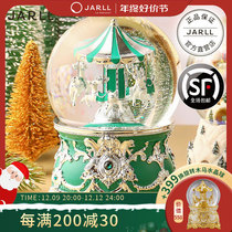 JARLL Christmas rotary elk water crystal ball music box for girls and girls Childrens birthday Christmas presents