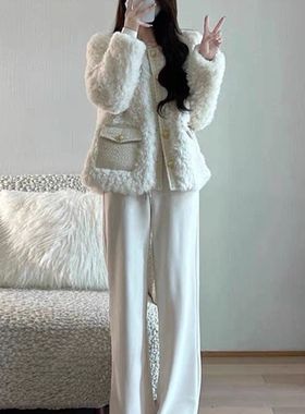 早秋冬装年新款搭配一整套时尚感小香风奶系穿搭套装女