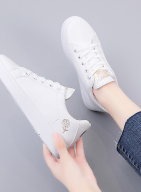 韩版百搭学生女鞋平底板鞋2023秋季时尚运动鞋低帮小白鞋休闲鞋子