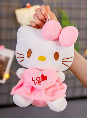 哈喽kitty公仔凯蒂玩偶猫咪毛绒玩具kt布娃娃生日礼物女孩