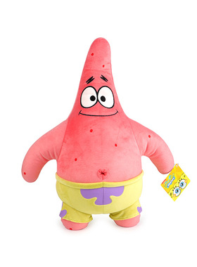 正版海绵宝宝毛绒公仔玩具派大星玩偶蟹老板章鱼哥娃娃小蜗牛抱枕