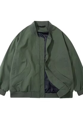 美式夹克外套飞行夹克棉服男款秋冬季休闲百搭外套棒球服夹克