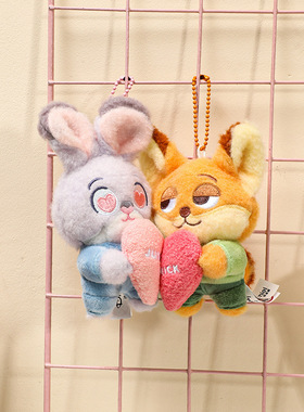 迪士尼朱迪兔子毛绒公仔钥匙扣疯狂动物城尼克闪电包挂件玩偶爆款