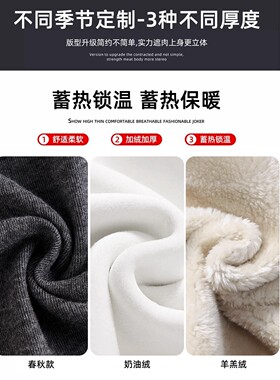 羊羔绒糯米裤女加厚2025冬新款垂感软糯直筒灰色秋冬加绒阔腿裤子