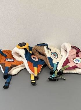 儿童飞行员帽子保暖冬季户外防风雷锋秋冬护耳加绒滑雪女童