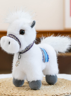 2026新款马年吉祥物仿真马毛绒玩具新年礼物生肖马儿生日礼物批发