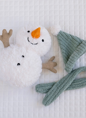 跨境可爱萨米雪人毛绒玩具柔软娃娃玩偶小抱枕家居摆件圣诞节礼物