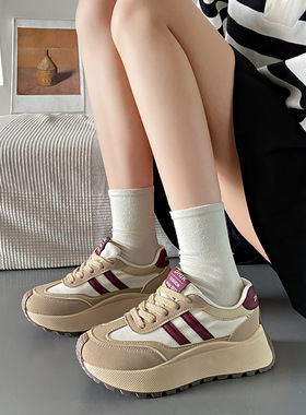 ins韩版阿甘女鞋2024春季新款网红学生运动鞋增高街拍休闲鞋BN002