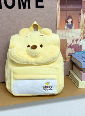 卡通疯狂动物城双肩包时尚休闲旅行背包维尼熊可爱大容量毛绒背包