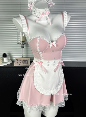 西诗 甜心迷雾 性感睡衣女仆带胸垫纯欲高级感吊带睡裙