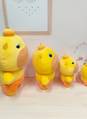 正版多爱水豚噜噜毛绒玩具治愈安抚娃娃卡皮巴拉公仔礼物儿童玩具