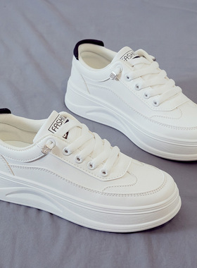 2025春季新款小白鞋女鞋学生透气百搭老爹鞋板鞋软底春秋跨境代发