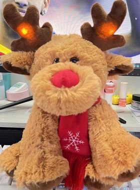 韩版ins新款网红圣诞小鹿毛绒玩具可爱卡通麋鹿布娃娃玩偶礼物女