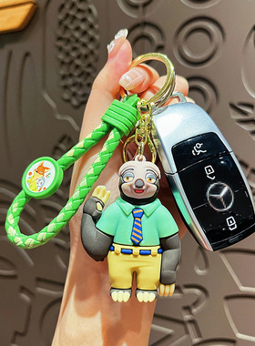 创意疯狂动物城钥匙扣可爱卡通朱迪兔公仔情侣包包挂件动漫小礼品