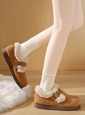 2025冬季新款勃肯鞋加绒ins韩版女学生板鞋运动保暖休闲鞋BRU091