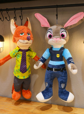 疯狂动物城兔子朱迪公仔狐狸尼克毛绒玩具布娃娃儿童生日礼物玩偶