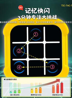 超级电子井字棋儿童玩具抖音五子棋跨境多功能棋盘多合一游戏批发