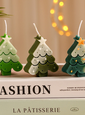 圣诞节香薰蜡烛创意圣诞树氛围感香氛蜡烛摆件浪漫圣诞伴手礼物