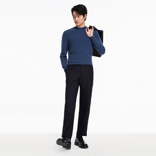 [纯羊毛]九牧王男裤JA1CV50713羊毛西裤冬季商场同款舒适长裤SN - 图0