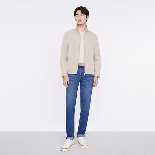 [防水防污]九牧王男装立领夹克秋冬挺括有型便装外套男 - 图1