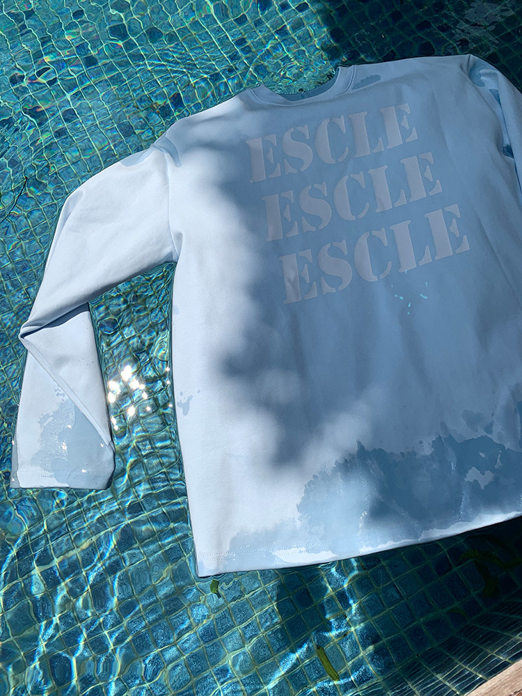 ESC MAN STUDIO/自制 店铺特别定制款ESCLE印花圆领长袖T恤单品,淘宝优惠券,粉丝福利购,淘宝优惠卷