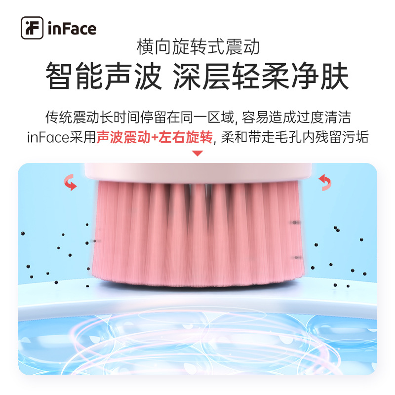 inFace毛刷洁面仪智能电动声波洗脸仪毛孔清洁洗脸神器 - 图2