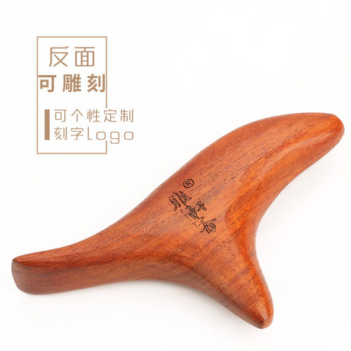木质三角雀按摩穴位的工具 脚底按摩器点穴棒 红木足部经络按摩棒 - 图2