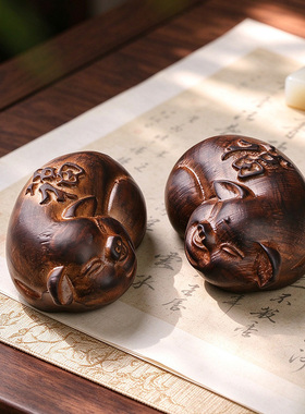 红木工艺品紫光檀小鼓送礼佳品