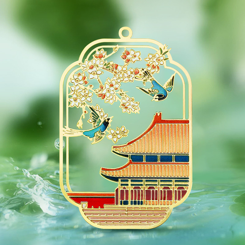 故宫四季宫韵 古典中国风金属书签文创礼盒定制北京旅游文创小纪念品 高档精致创意古风教师节礼物学生送老师