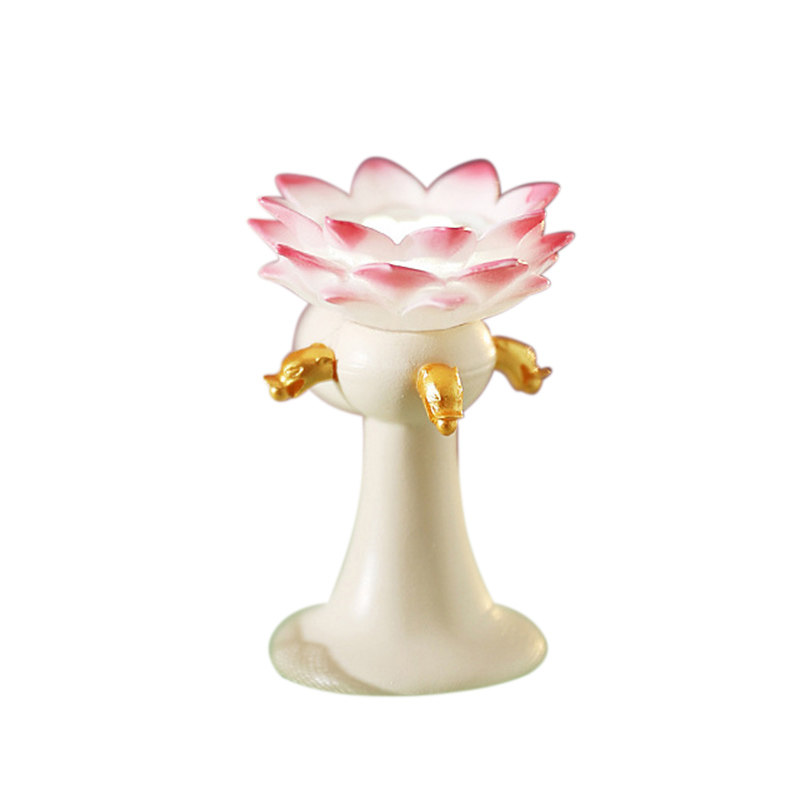 河南博物院文创发光冰箱贴定制北京故宫馆彩绘白陶莲花灯纪念品