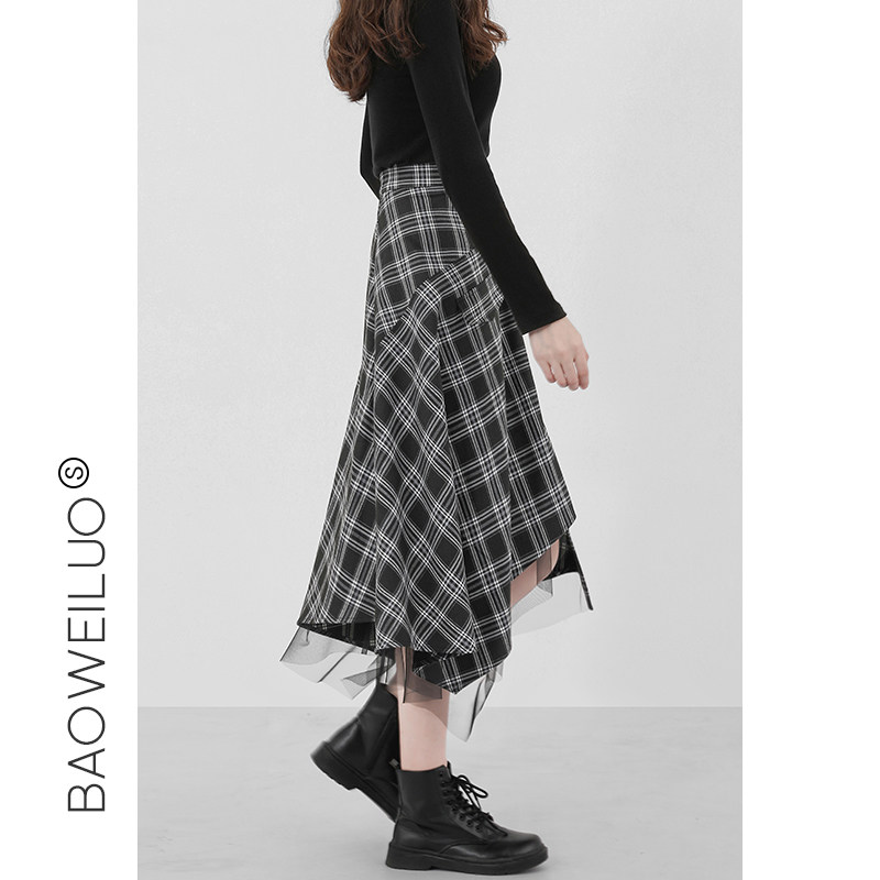 不规则女长裙2020秋季新款半身裙 宝薇洛半身裙
