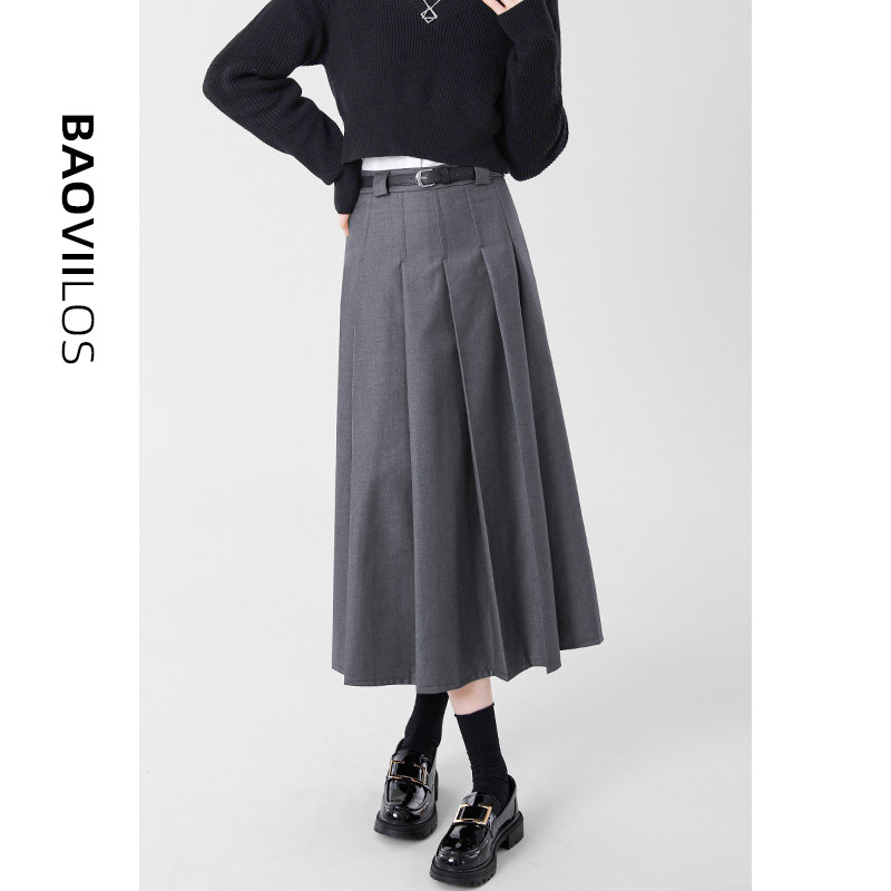 2023春季新款高腰中长款西装半身裙 宝薇洛半身裙