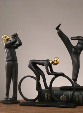 运动人物造型树脂摆件家居客厅