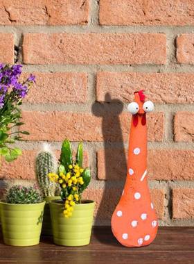 长脖子大眼鸡摆件园林装饰摆件