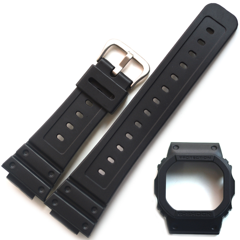 原装卡西欧树脂带手表带DW-5600BB/GW-B5600/GW-5000外壳框件适用-图3
