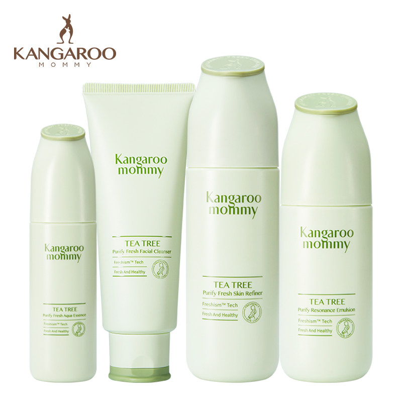 袋鼠妈妈茶树净颜调理孕妇护肤品 袋鼠妈妈淑好面部套装